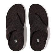 FitFlop Sandalias Femenino Shuv E01 Adjustable Felt Toe-Post Sandals All Black