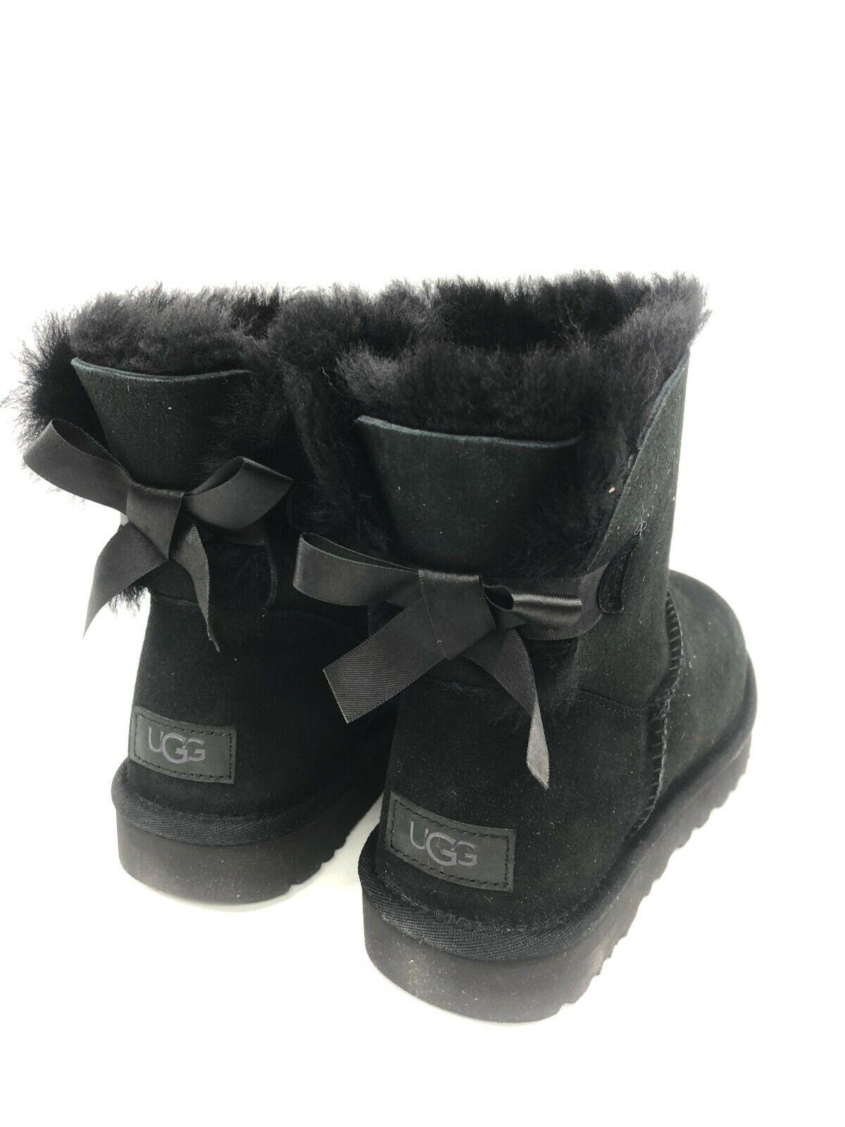 UGG Botas Femenino Moda Mini Bailey Bow II Black