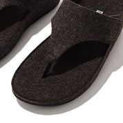 FitFlop Sandalias Femenino Shuv E01 Adjustable Felt Toe-Post Sandals All Black