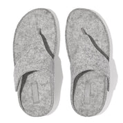 FitFlop Sandalias Femenino Shuv E01 Adjustable Felt Toe-Post Sandals Tiptoe Grey