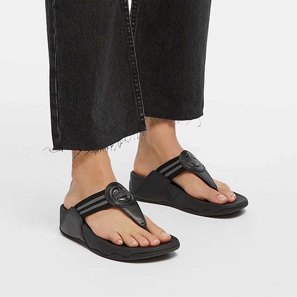 FitFlop Sandalias Femenino Walkstar Toe-Post Sandals All Black