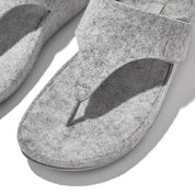 FitFlop Sandalias Femenino Shuv E01 Adjustable Felt Toe-Post Sandals Tiptoe Grey