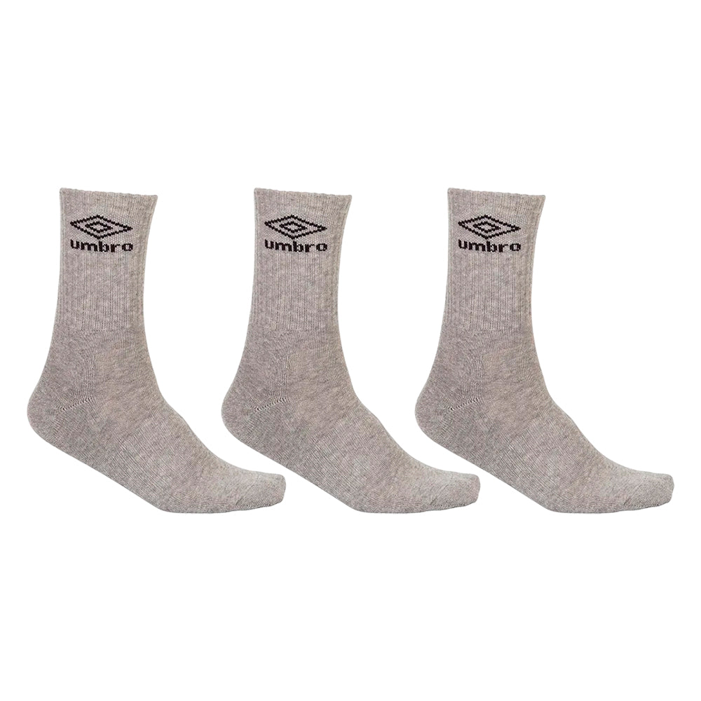 U23L016-888 Umbro Accesorios Medias Unisex Moda Tripack Cano Alto Melange