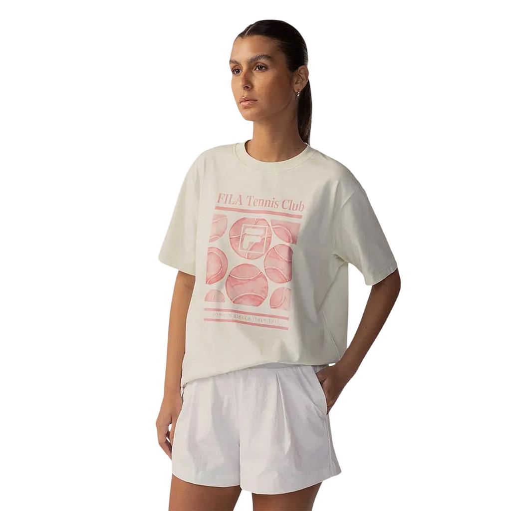 Fila Remeras Femenino Moda Oversized Letter Graphic Light Chino Green