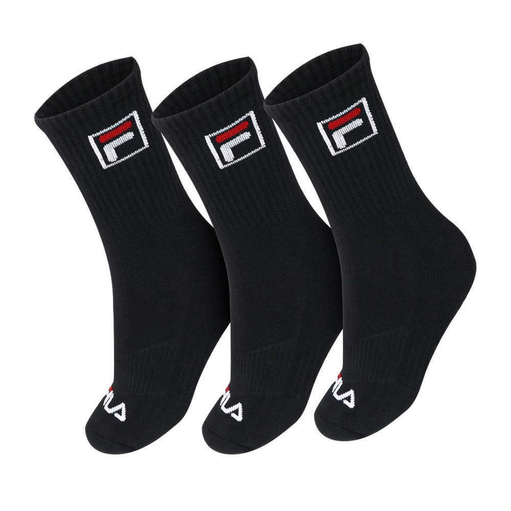 LS330036-160 Fila Accesorios Medias Unisex Moda Tripack Cano Alto Fbox Negro