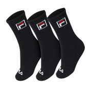 LS330036-160 Fila Accesorios Medias Unisex Moda Tripack Cano Alto Fbox Negro