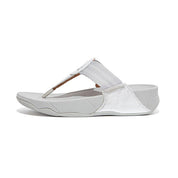 FitFlop Sandalias Femenino Walkstar Toe-Post Sandals Silver