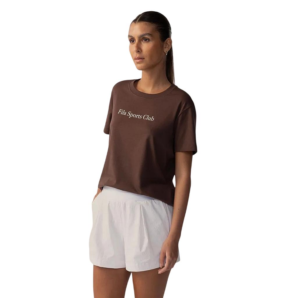 Fila Remeras Femenino Moda Regular F Box Gt Dark Brown