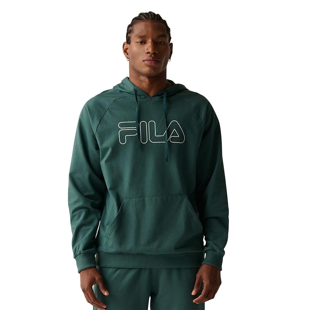 F11L00871-2915 FILA PRENDAS CANGUROS MASCULINO MODA HOODY LETTER OUTLINE LIGHT GREEN FOREST
