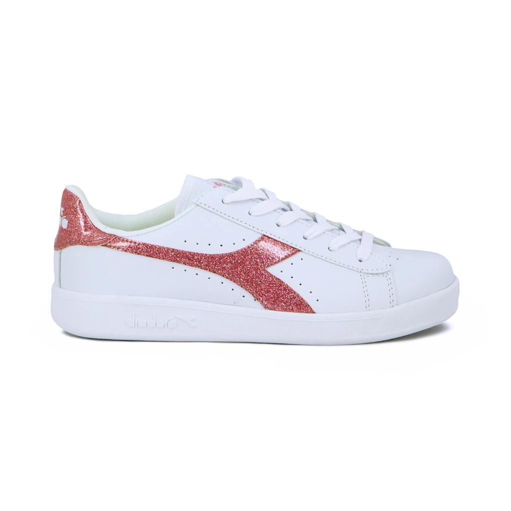 KNOCK ON-L-312  DIADORA CALZADOS LIFESTYLE NINOS MODA KNOCK ON L 312 WHITE/PINK GLITTER