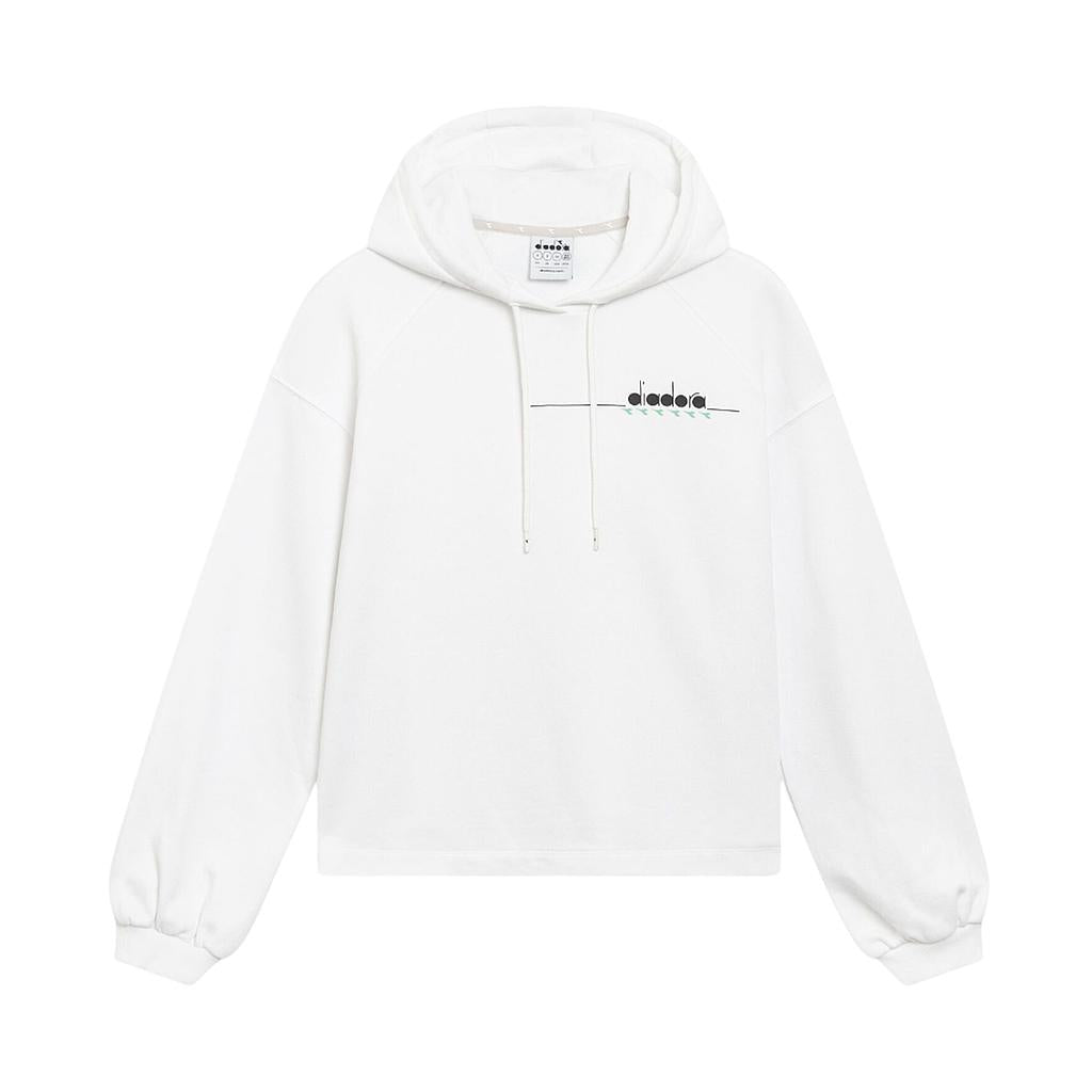102.181722-20002 DIADORA PRENDAS CANGUROS FEMENINO L. HOODIE ESS. SPORTS OPTICAL WHITE