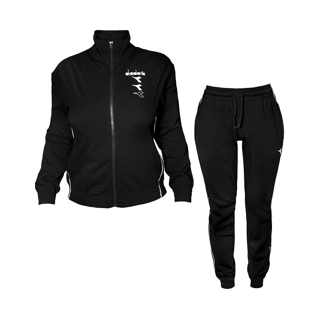 102.182076-80013 DIADORA PRENDAS CONJUNTOS FEMENINO MODA L. TRACKSUIT FZ (HJ) BLACK
