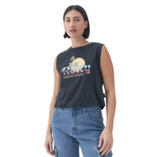 26160620-01 Roxy Prendas Musculosas Femenino Moda Lineup Crew Negro
