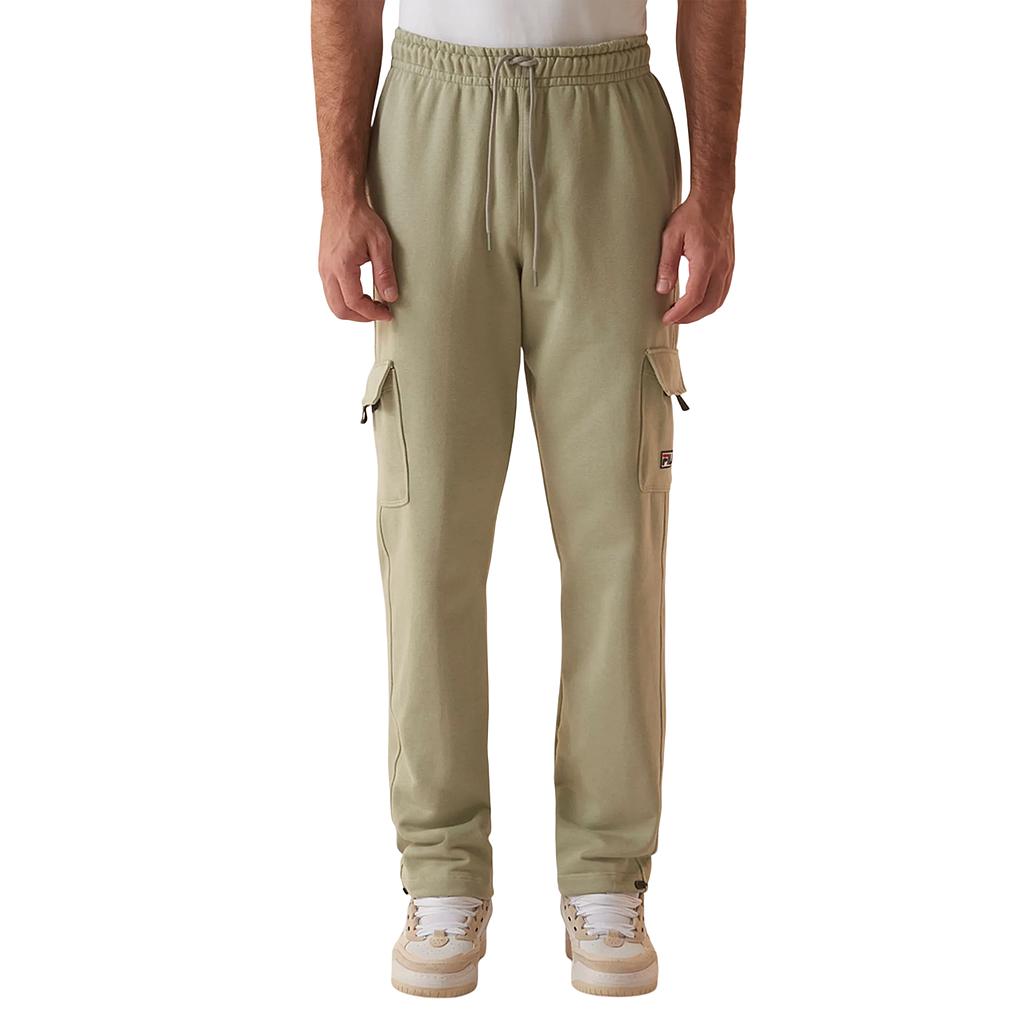 F11L01722-3616 FILA PRENDAS PANTALONES MASCULINO MODA COMFORT CARGO LETTER CHINO GREEN