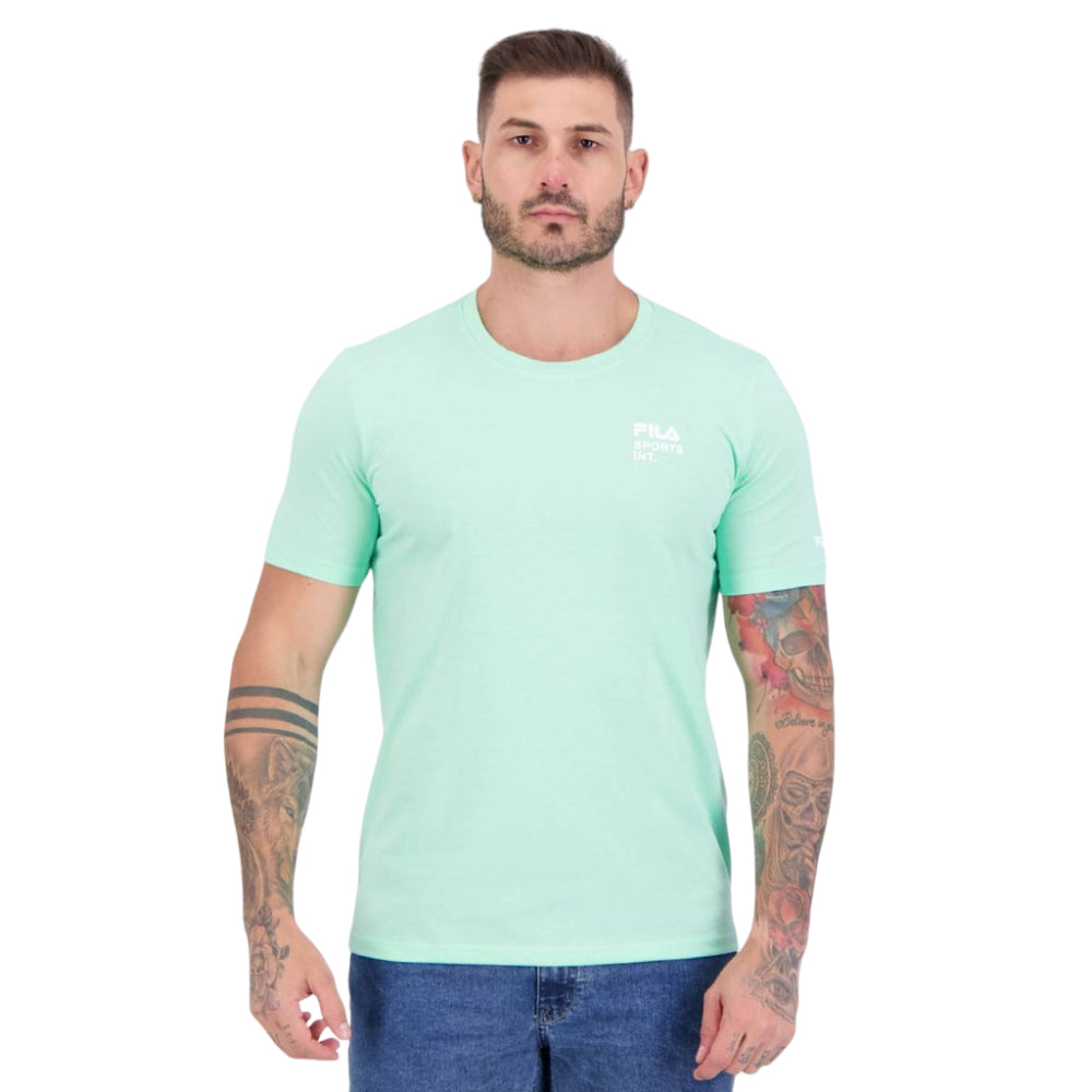 F11AT00885-3643 FILA PRENDAS REMERAS MASCULINO TRAINING MC SPORT PRINT II LIGHT GREEN MIX