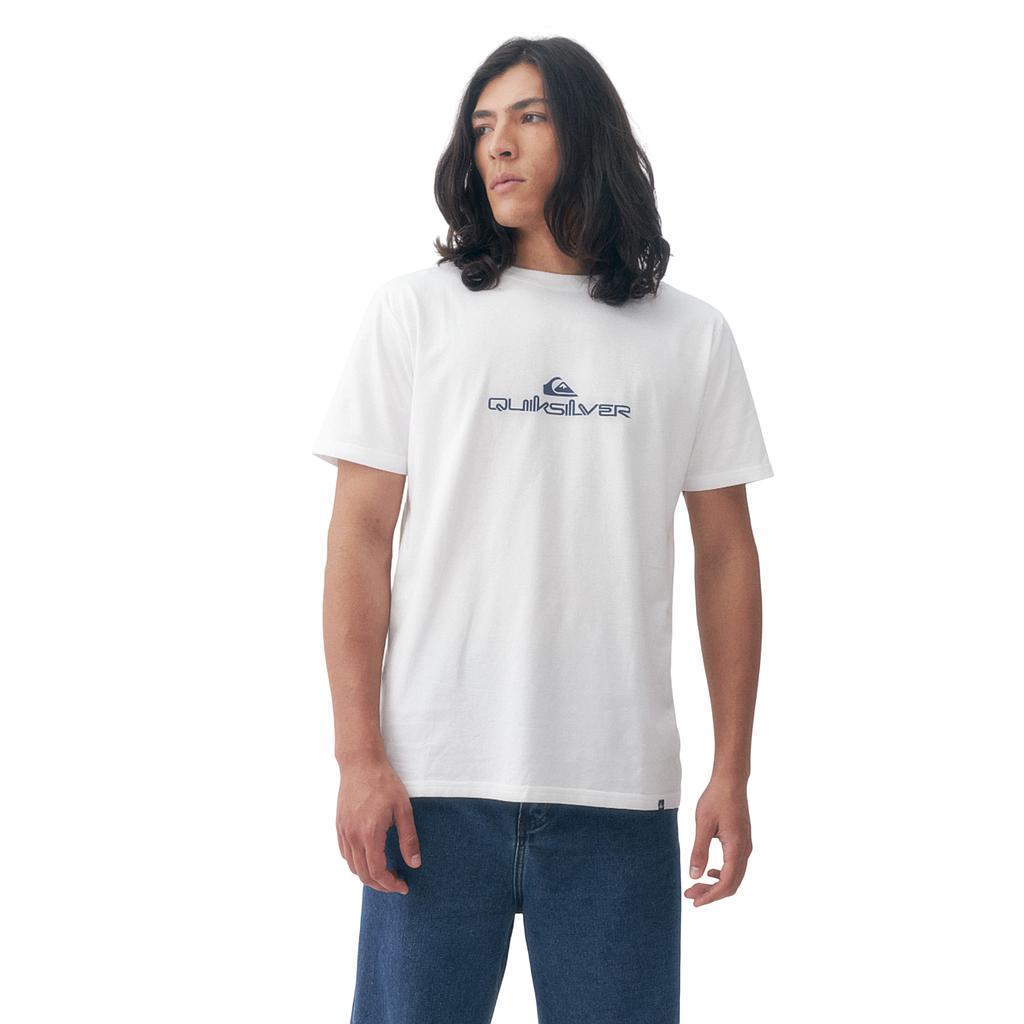 26140601-00 Quiksilver Prendas Remeras Masculino Moda Comp Logo White