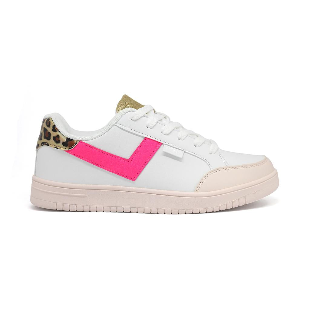 CONFETTI-L-332 PONY CALZADOS LIFESTYLE FEMENINO MODA CONFETTI WHITE/FUCHSIA