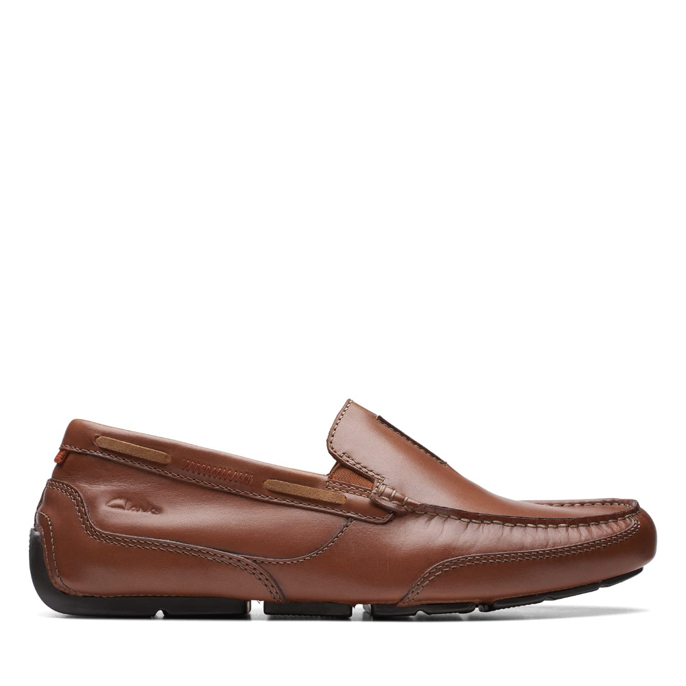 Clarks Casual Masculino Markman Seam Dark Tan Leather