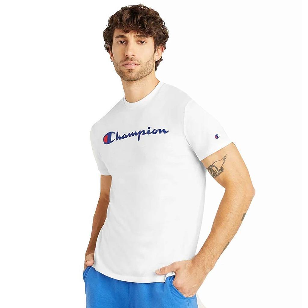 T8533GY07718-045 CHAMPION PRENDAS REMERAS MASCULINO MODA GRAPHIC POWERBLEND TEE WHITE