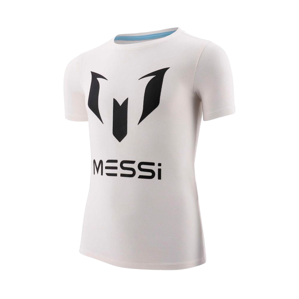 C099KBN30001-001 Messi Prendas Remeras Niños Moda Logo tee Real White