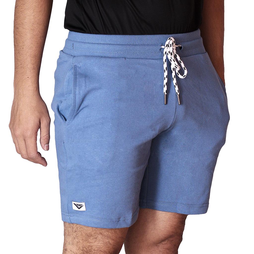 2063-8 PONY PRENDAS SHORTS MASCULINO MODA TERRY BLUE
