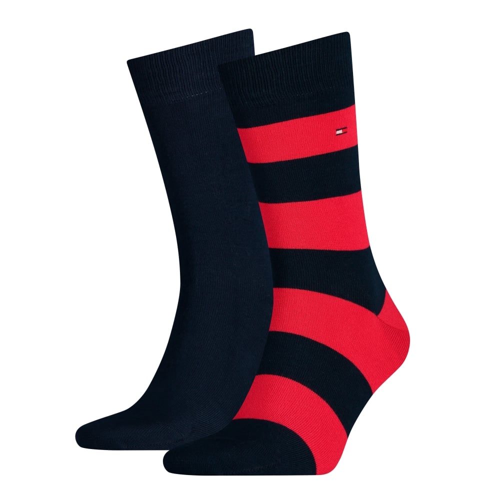 Tommy Hilfiger Th Masculino Rugby Sock 2P Tommy Original
