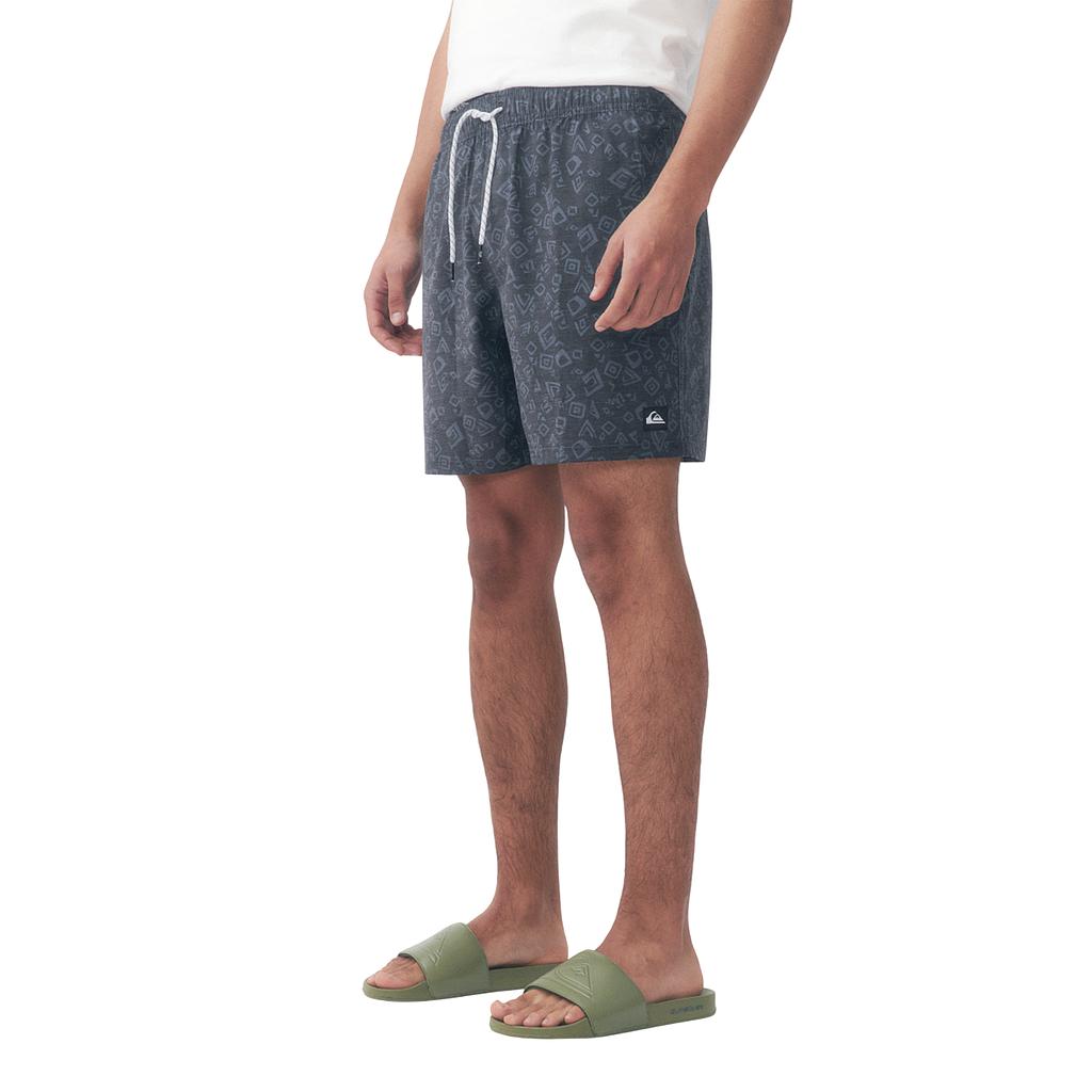 Quiksilver Shorts de Baño Masculino Moda Volley Tribal Tag