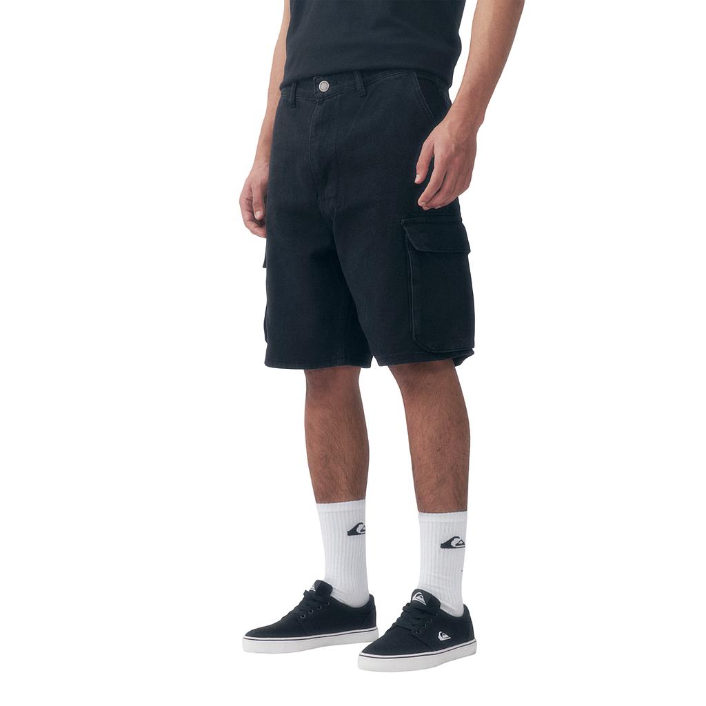 26140204-60 Quiksilver Prendas Shorts Masculino Moda Santiago Black Washed