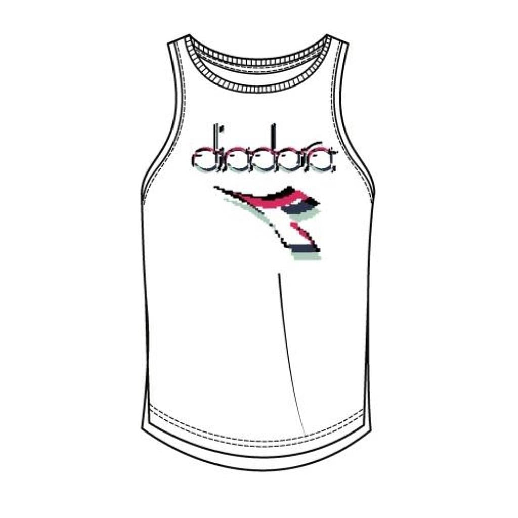 102.181726-20002 DIADORA PRENDAS CAMISILLAS FEMENINO RUNNING L. TANK ESS. SPORTS OPTICAL WHITE