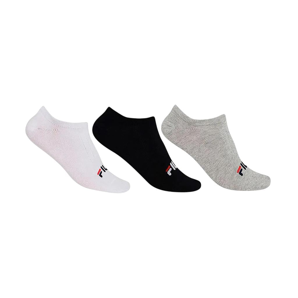 F23L00222-2257 Fila Medias Unisex Tripack Cano Curto Lisa White/Black/Melange