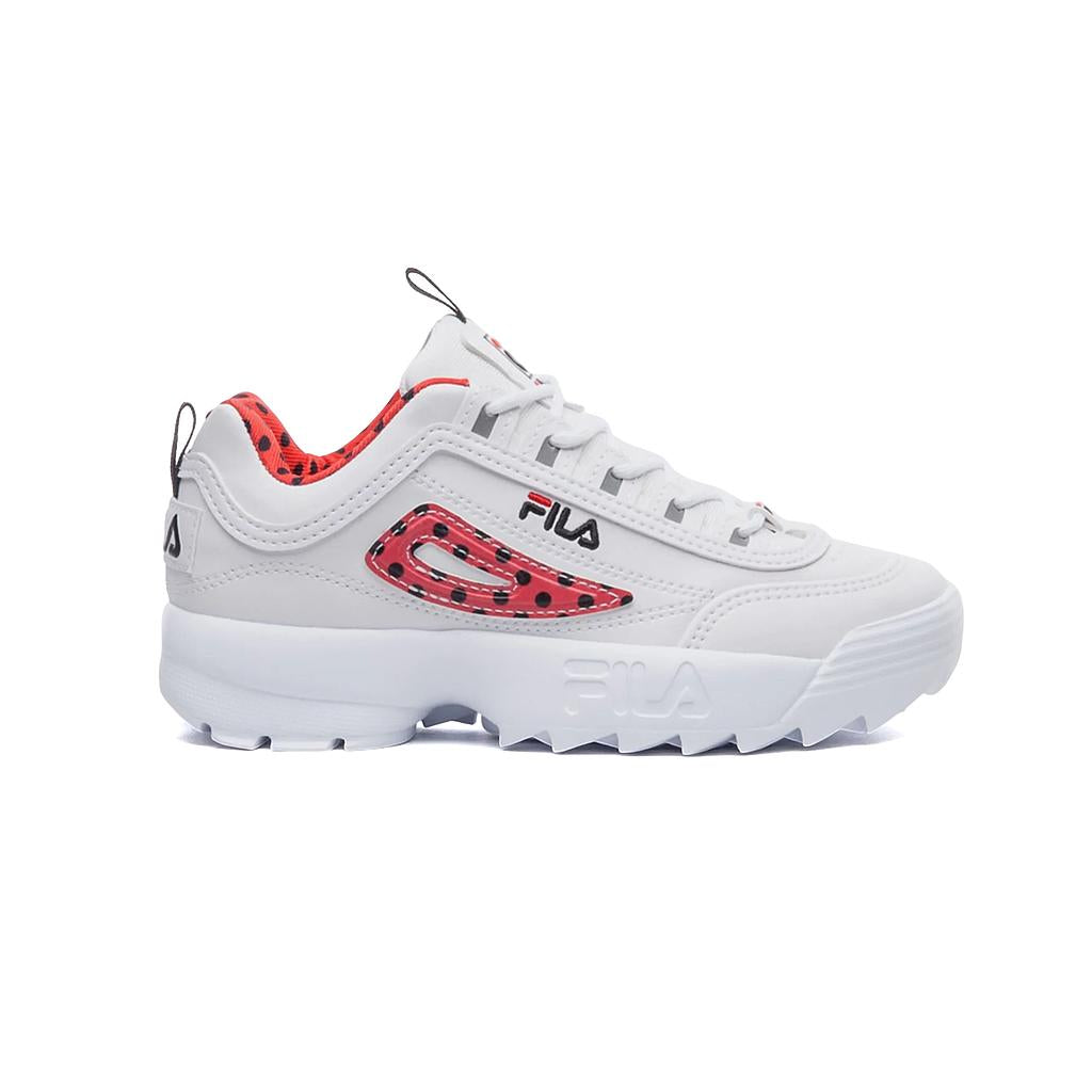 31K338X-6721 FILA CALZADOS LIFESTYLE NIÑOS MODA DISRUPTOR WHITE/FLAME SCARLET/BLACK