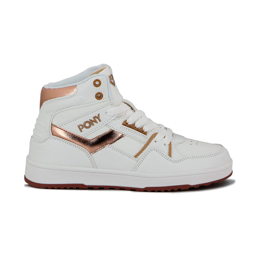 M-100-T-344 PONY CALZADOS BOTAS FEMENINO MODA M 100 T 344 WHITE/GOLD