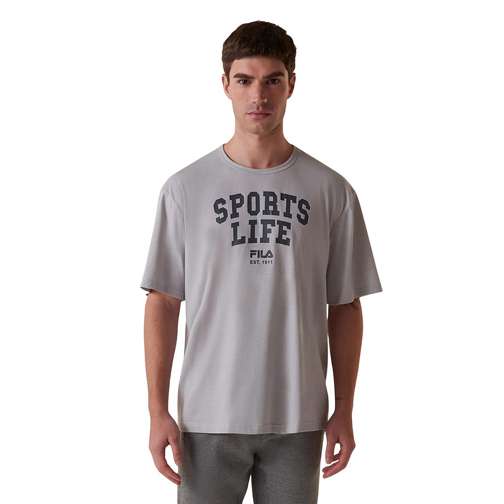 F11AT01130-1219 FILA PRENDAS REMERAS MASCULINO TRAINING SMART COTTON MEDIUM GRAY