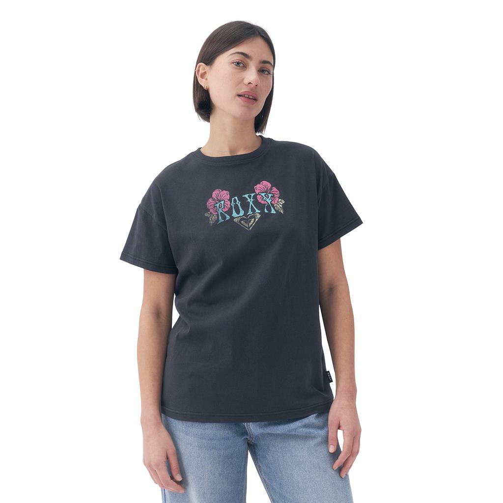26160612-01 Roxy Prendas Remeras Femenino Moda People Speak Negro