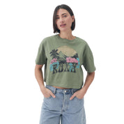 26160608-91 Roxy Prendas Remeras Femenino Moda Capri Verde