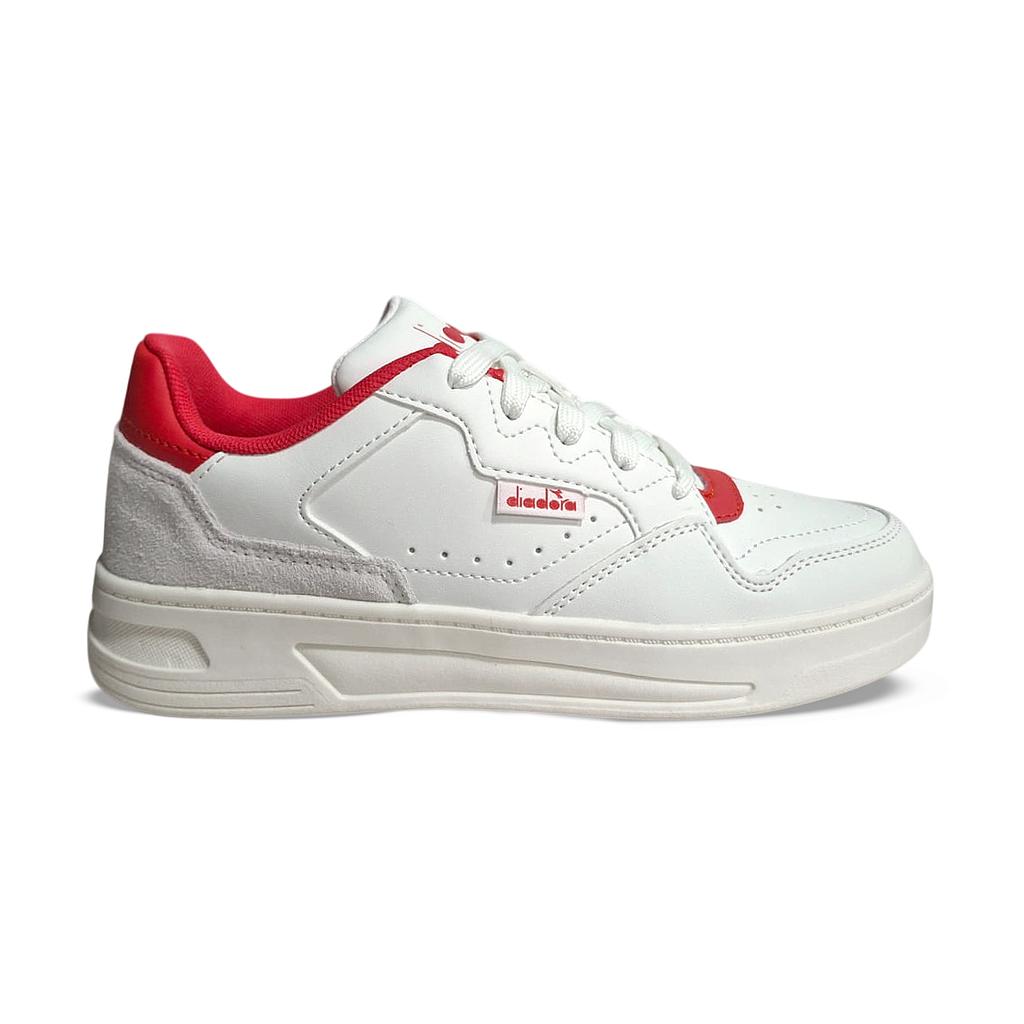 101.181562-D1190 DIADORA CALZADOS LIFESTYLE UNISEX MODA GINGER BIANCO STELLARE/ROSSO IBISCO