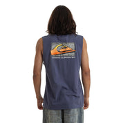 Quiksilver Musculosas Masculino Moda Retro Faded Muscle Azul