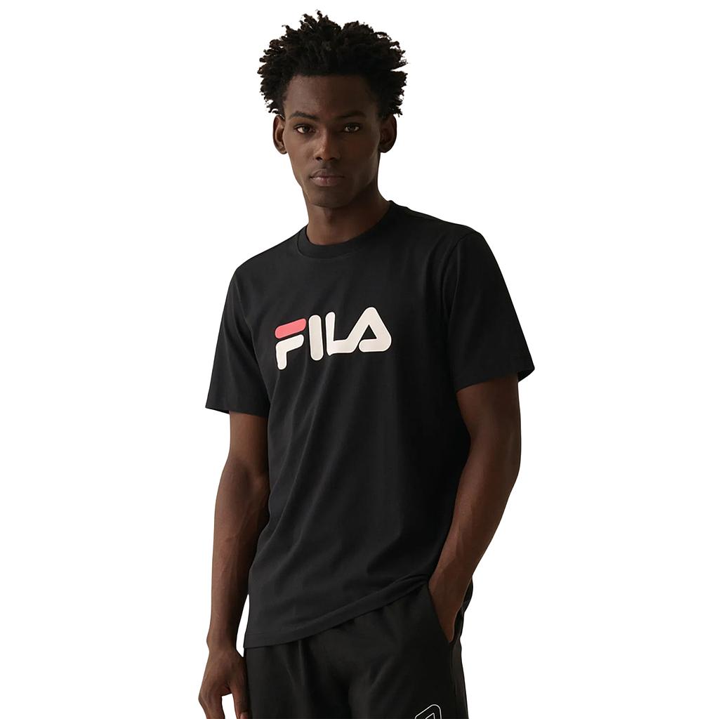 Fila Remeras Masculino Moda Regular Letter Premium IV Black/Red Chilli/White
