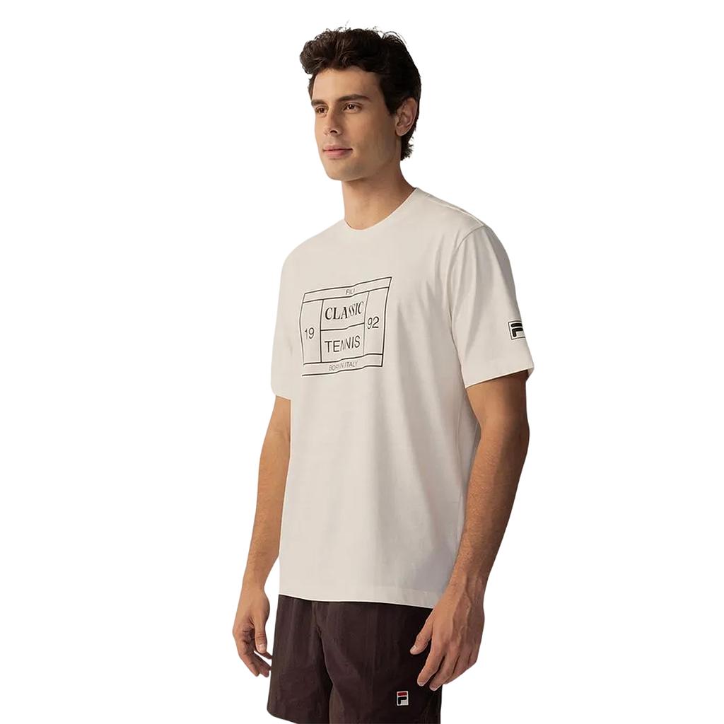Fila Remeras Masculino Moda Comfort Tennis Union Classics Off White Gardenia