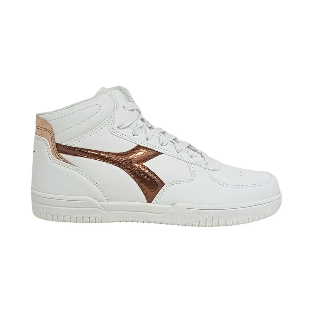 101.180857-C7164 DIADORA CALZADOS LIFESTYLE FEMENINO MODA RAPTOR MID CRYSTAL WN WHITE/CHESTNUT