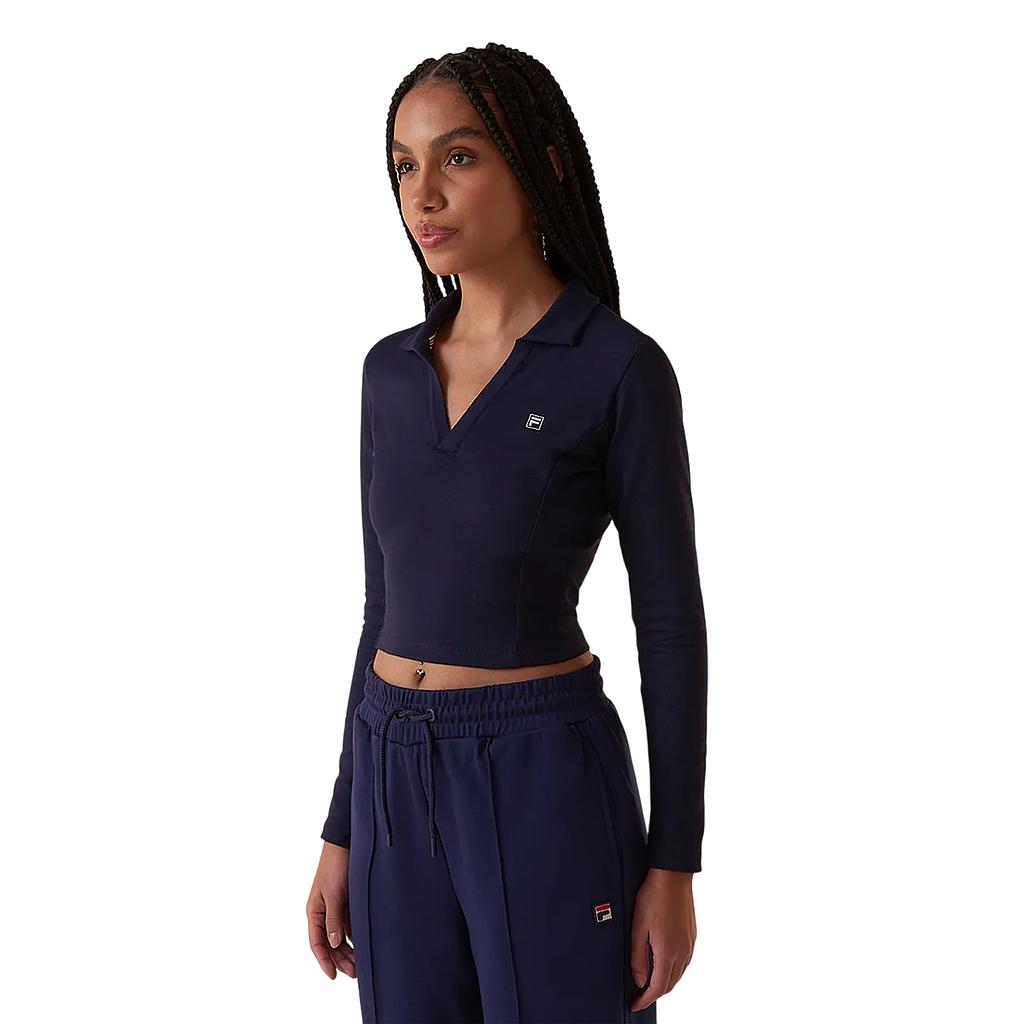 Fila Polos Femenino Moda Letter Touch Navy