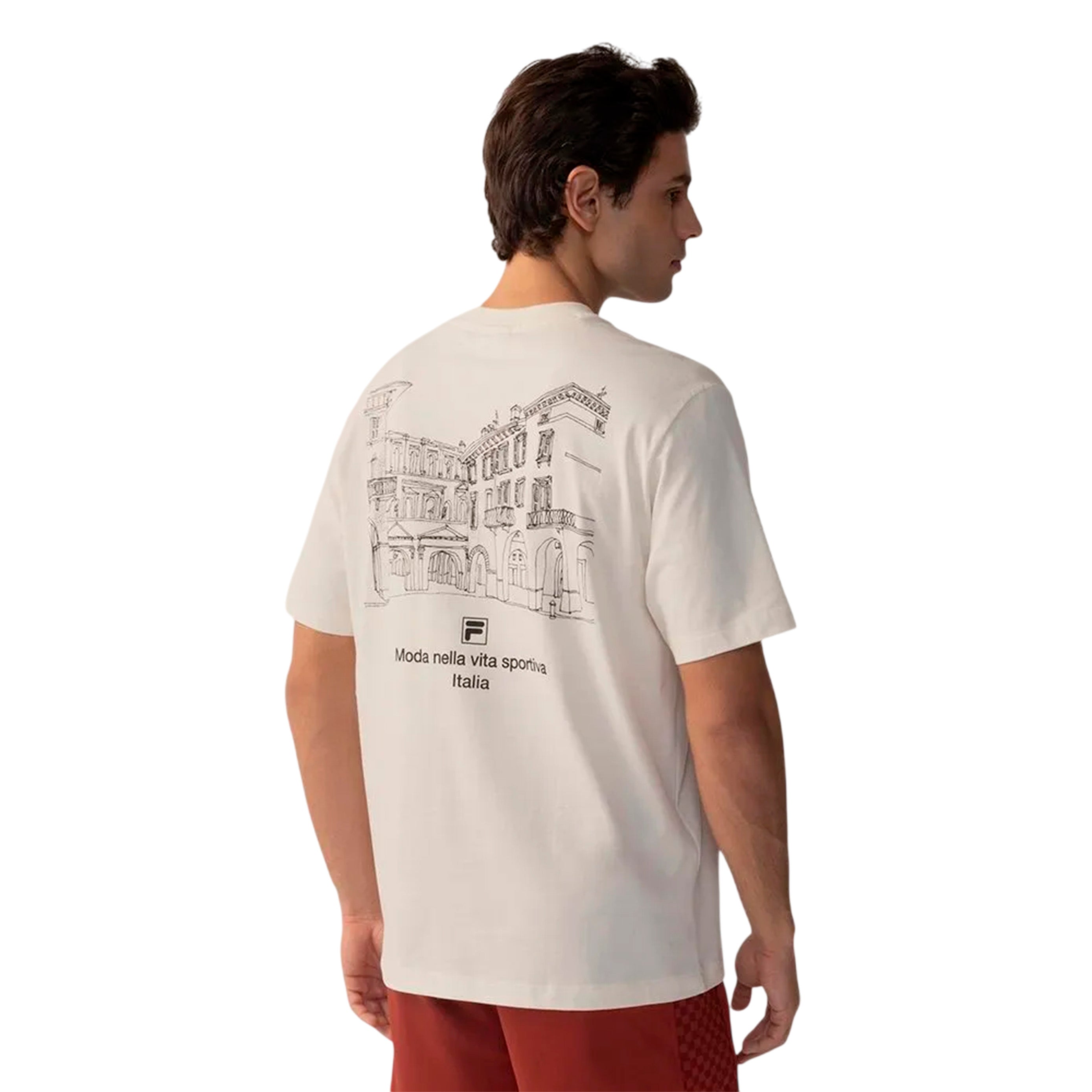 F11L01854-3538 Fila Prendas Remeras Masculino Moda Comfort Italia Drawing Union Classics Off White Gardenia