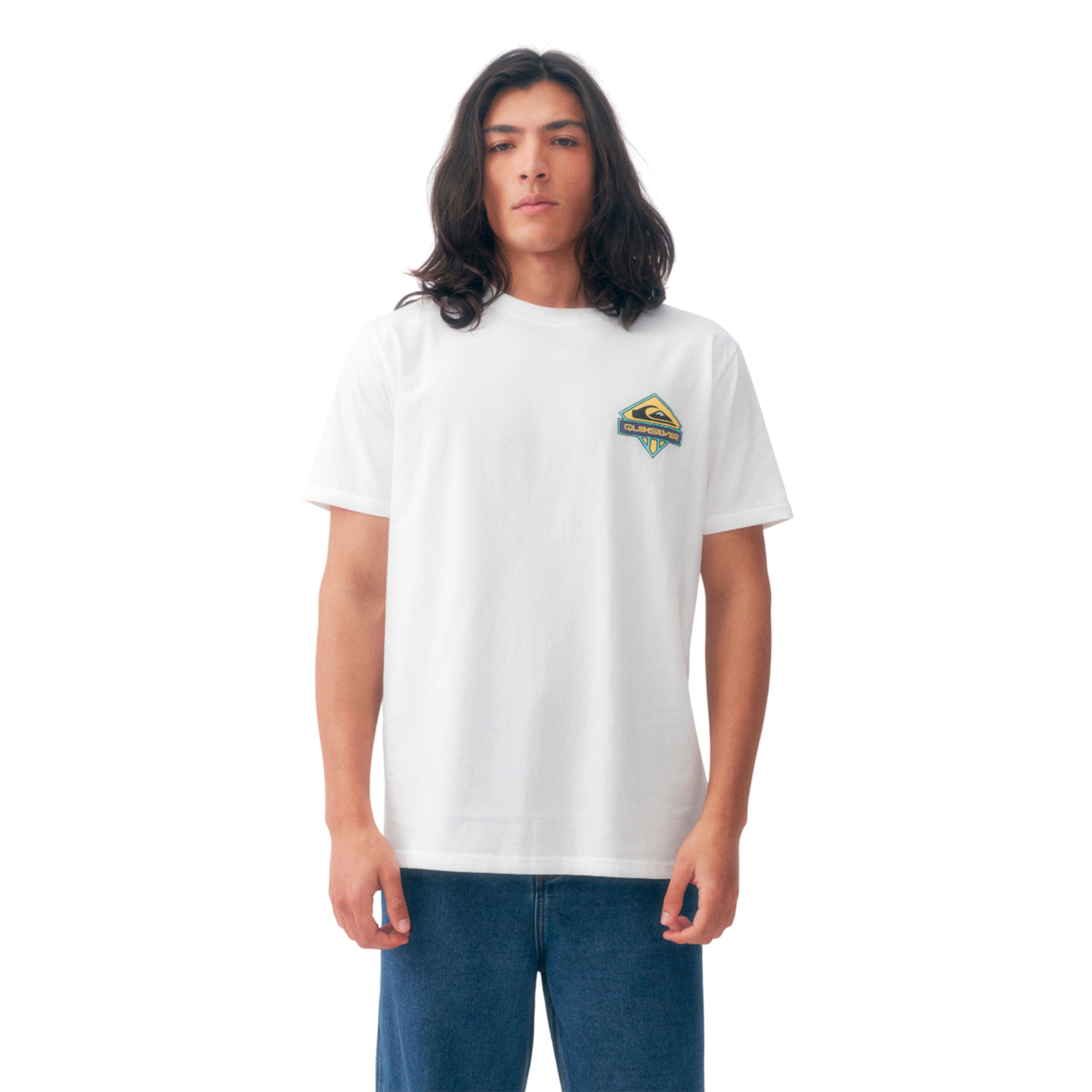 26140612-00 Quiksilver Prendas Remeras Masculino Moda Crystal Jet White