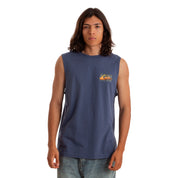26140638-08 Quiksilver Prendas Musculosas Masculino Moda Retro Faded Muscle Azul
