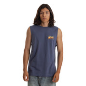 Quiksilver Musculosas Masculino Moda Retro Faded Muscle Azul