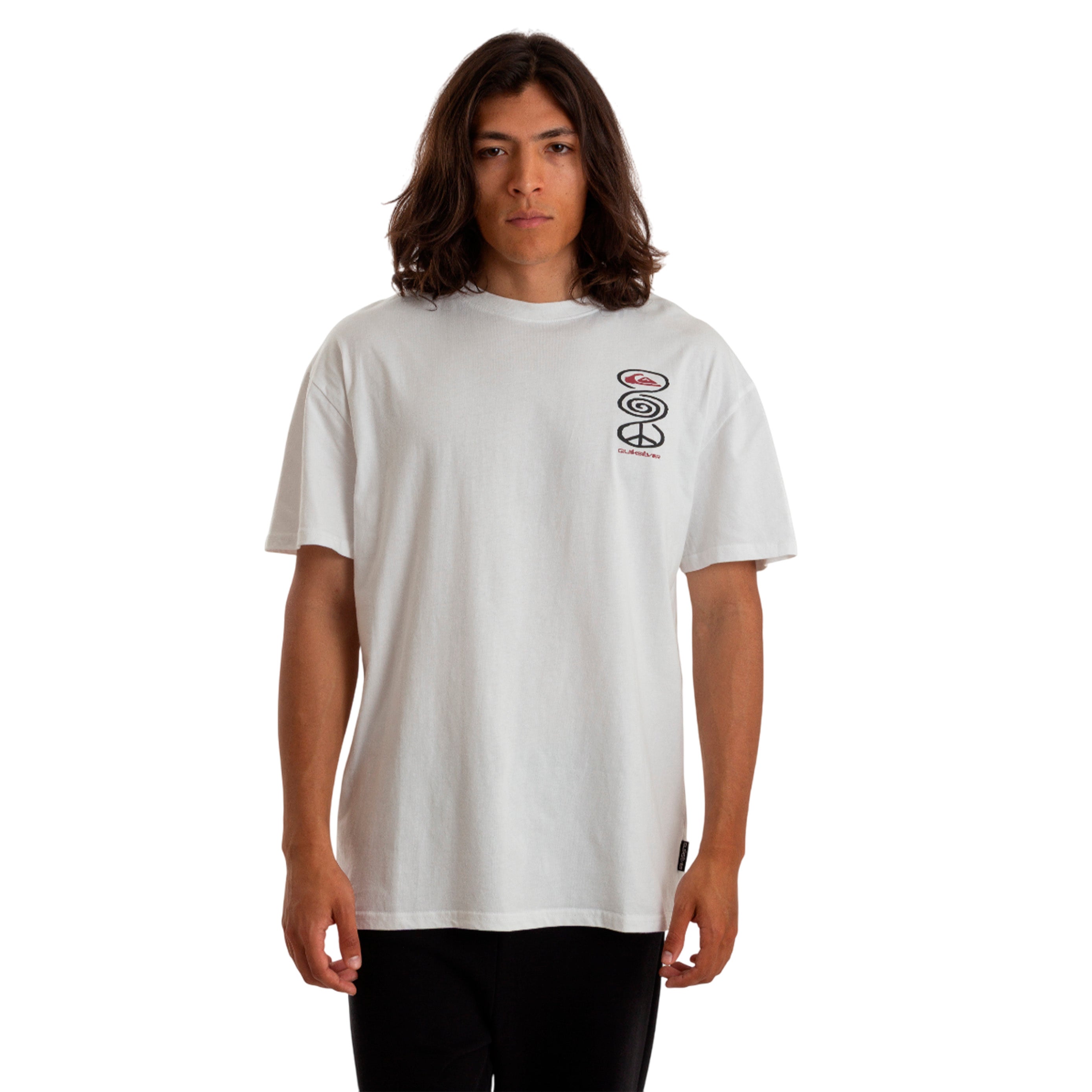 26140628-00 Quiksilver Prendas Remeras Masculino Moda Harmony Spyral White