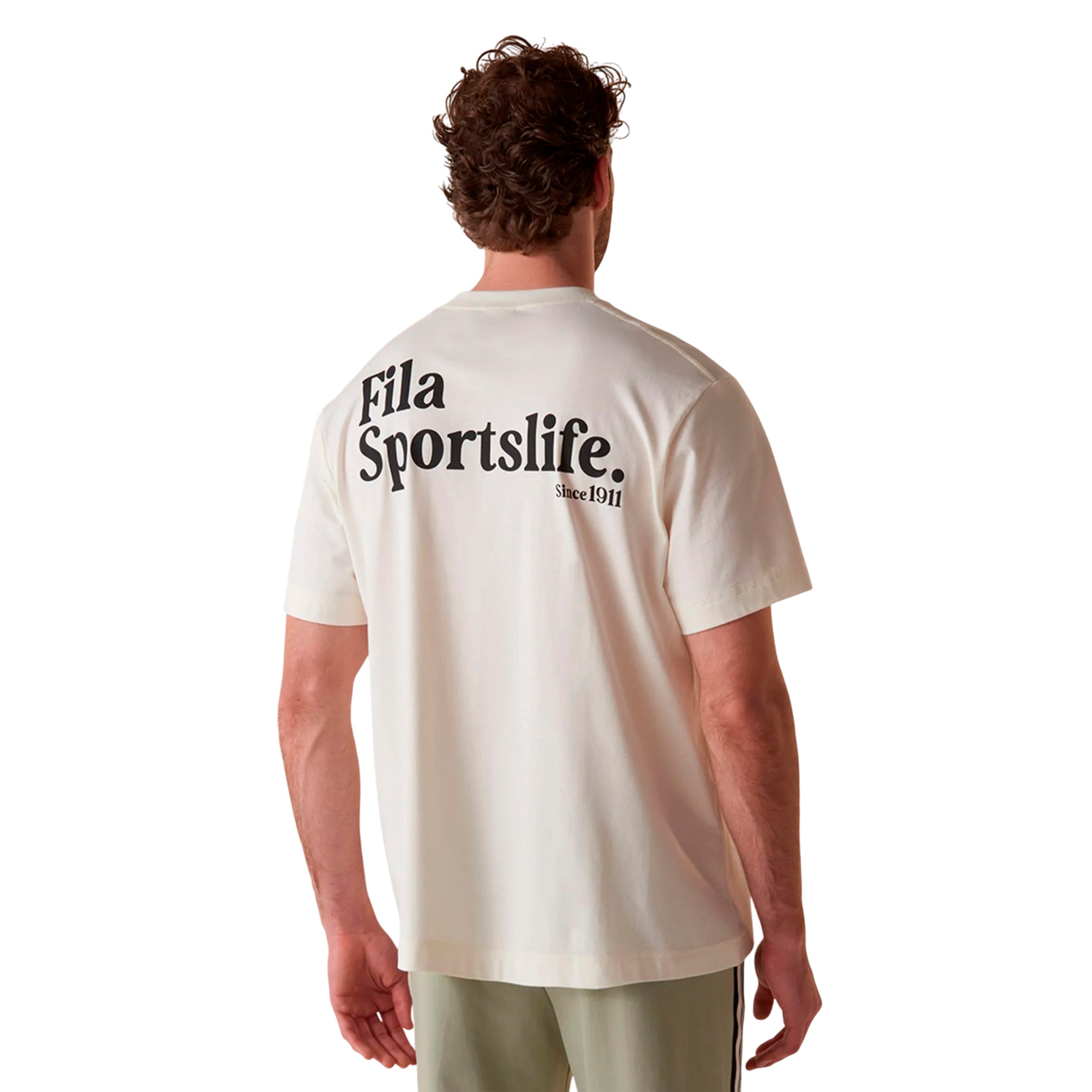 F11L01692-3538 FILA PRENDAS REMERAS MASCULINO MODA OVER 1911 UNION OFF WHITE GARDENIA