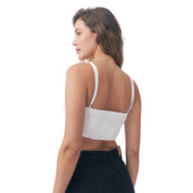 Roxy Crop Tops Femenino Moda Ibiza White