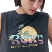 Roxy Musculosas Femenino Moda Lineup Crew Negro