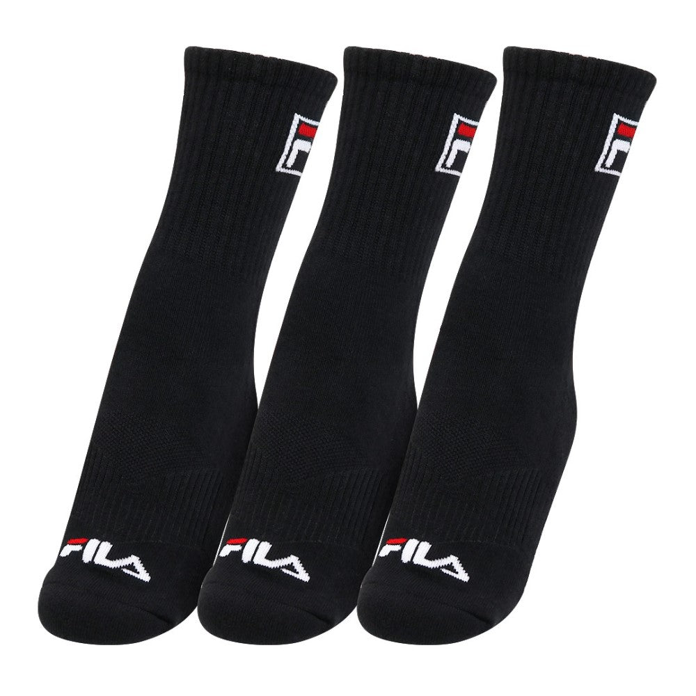 LS330036-160 Fila Accesorios Medias Unisex Moda Tripack Cano Alto Fbox Negro